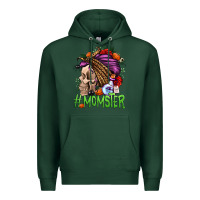 Sports Green momster halloween momlife Premium Hoodie - Jasminsmagicworld