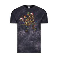 Cloud Black Christmas deer and skeletons Vintage Tee - FaDigitalArtStudio