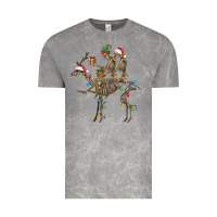 Cloud Rock Christmas deer and skeletons Vintage Tee - FaDigitalArtStudio