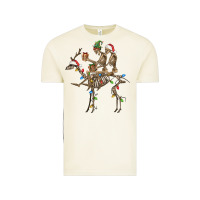 Vintage Arctic Christmas deer and skeletons Vintage Tee - FaDigitalArtStudio