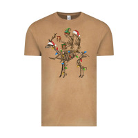 Vintage Camel Christmas deer and skeletons Vintage Tee - FaDigitalArtStudio