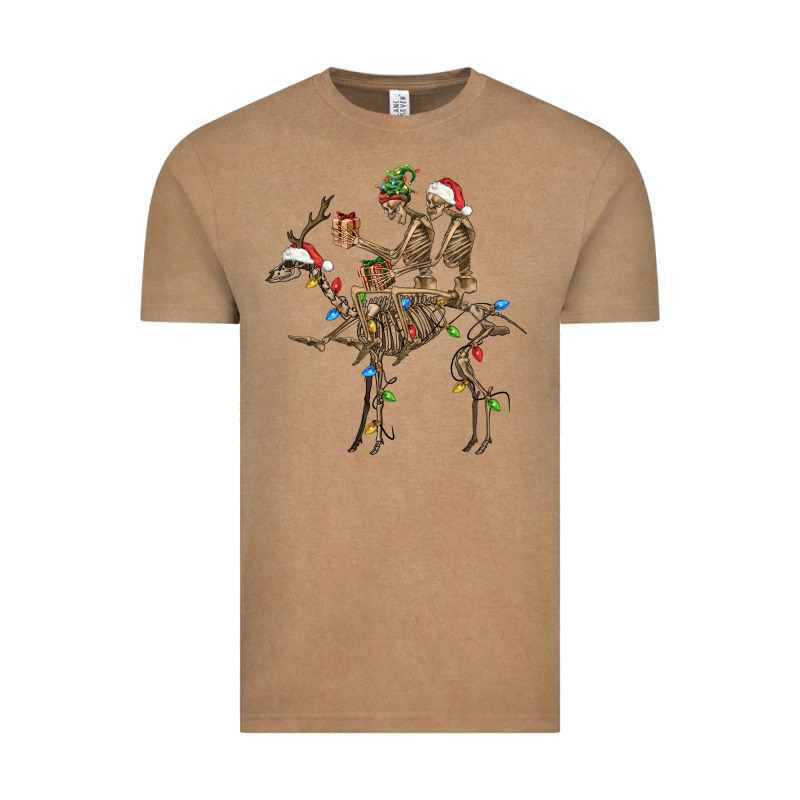 Christmas Deer And Skeletons Vintage Tee by FaDigitalArtStudio | Teevron