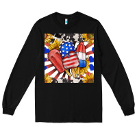 Black patriotic popsicles and sunflowers Long Sleeve Tee - BundleAndBundleShop