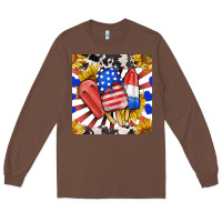 Chestnut patriotic popsicles and sunflowers Long Sleeve Tee - BundleAndBundleShop