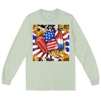 Matcha patriotic popsicles and sunflowers Long Sleeve Tee - BundleAndBundleShop