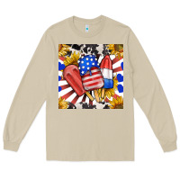 Mushroom patriotic popsicles and sunflowers Long Sleeve Tee - BundleAndBundleShop