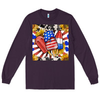 Plum patriotic popsicles and sunflowers Long Sleeve Tee - BundleAndBundleShop