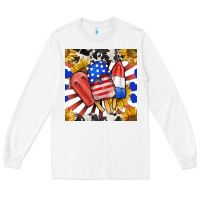 White patriotic popsicles and sunflowers Long Sleeve Tee - BundleAndBundleShop