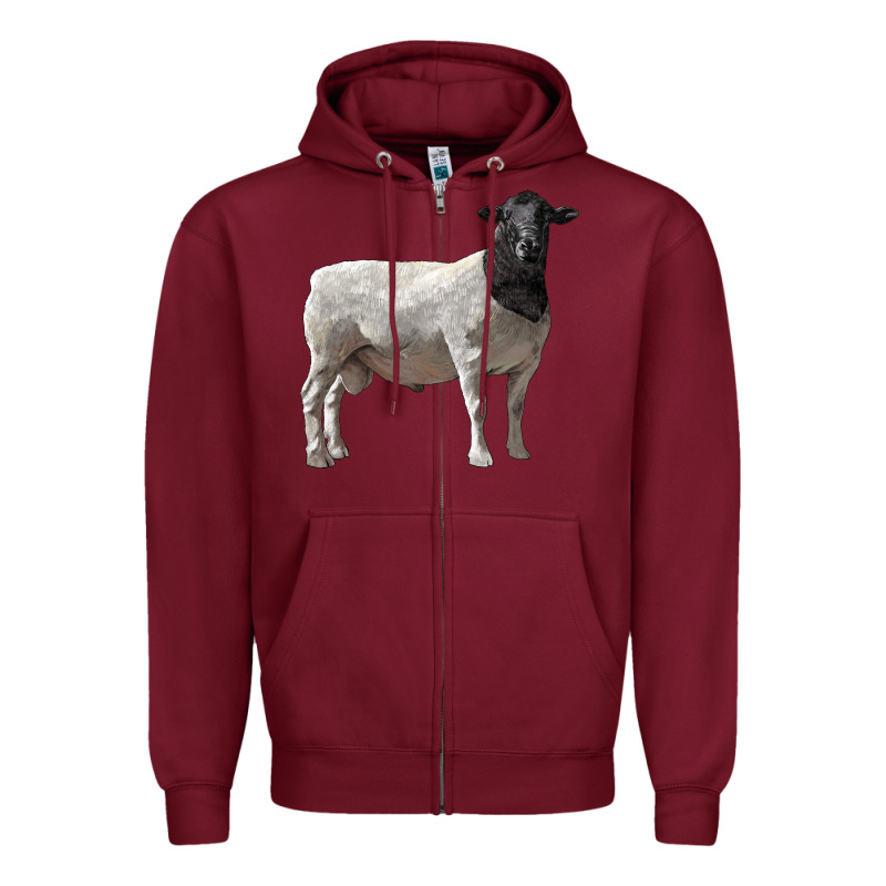 Dorper Sheep Zipper Hoodie by LillyAllenDesigns | Teevron