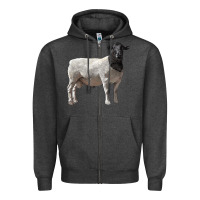 Charcoal Heather dorper sheep Zipper Hoodie - LillyAllenDesigns