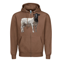 Chestnut dorper sheep Zipper Hoodie - LillyAllenDesigns