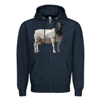 Navy dorper sheep Zipper Hoodie - LillyAllenDesigns