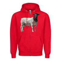 Red dorper sheep Zipper Hoodie - LillyAllenDesigns