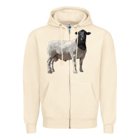 Sandshell dorper sheep Zipper Hoodie - LillyAllenDesigns