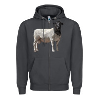 Smoke dorper sheep Zipper Hoodie - LillyAllenDesigns