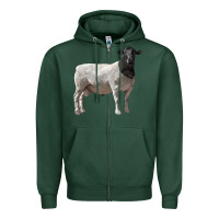 Sports Green dorper sheep Zipper Hoodie - LillyAllenDesigns
