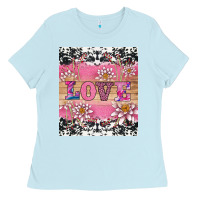 Baby Blue v.d love and lotus tumbler Ladies Tee - AdoDesignShop