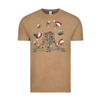 Vintage Coffee christmas human skeleton and skulls Vintage Tee - FaDigitalArtStudio