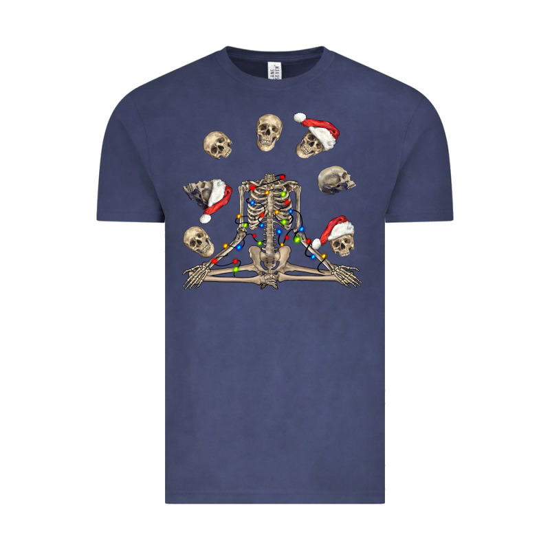 Christmas Human Skeleton And Skulls Vintage Tee by FaDigitalArtStudio | Teevron