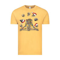 Vintage Mustard christmas human skeleton and skulls Vintage Tee - FaDigitalArtStudio
