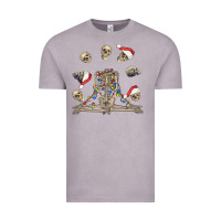 Vintage Zinc christmas human skeleton and skulls Vintage Tee - FaDigitalArtStudio