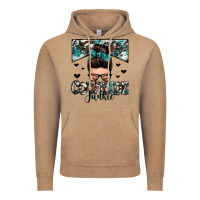 Vintage Coffee cowhide junkie messy bun Vintage Hoodie - Zillion Design Studio