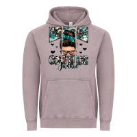 Cowhide Junkie Messy Bun Vintage Hoodie | Teevron