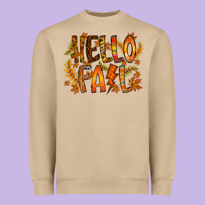 Hello Fall Heavyweight Sweatshirt Designed By Racoondesign