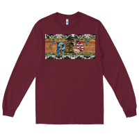 Burgundy soldier dad license  plate Long Sleeve Tee - Artiststas
