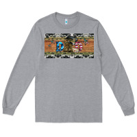 Heather Grey soldier dad license  plate Long Sleeve Tee - Artiststas