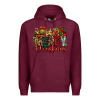 Burgundy merry Christmas Premium Hoodie - Jasminsmagicworld