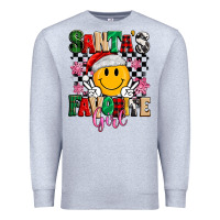 Heather Grey santas favorite girl Premium Sweatshirt - MaliasSmallBusiness