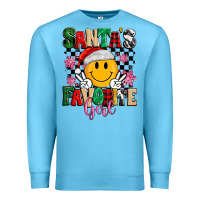Ocean Blue santas favorite girl Premium Sweatshirt - MaliasSmallBusiness