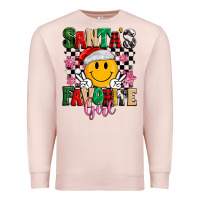 Pale Pink santas favorite girl Premium Sweatshirt - MaliasSmallBusiness