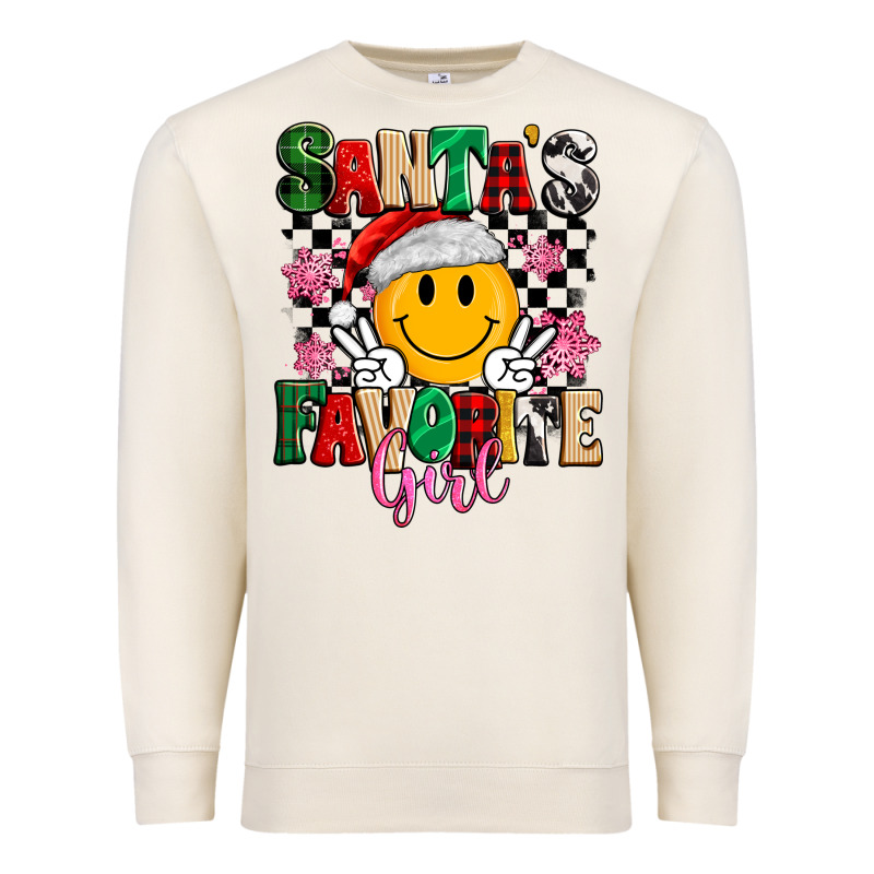 Santas Favorite Girl Premium Sweatshirt by MaliasSmallBusiness | Teevron