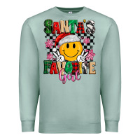 Seafoam santas favorite girl Premium Sweatshirt - MaliasSmallBusiness