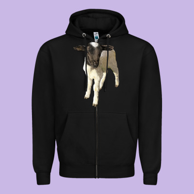 Dorper Baby Sheep Zipper Hoodie Designed By Lillyallendesigns
