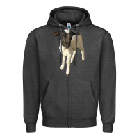 Charcoal Heather dorper baby sheep Zipper Hoodie - LillyAllenDesigns