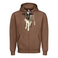 Chestnut dorper baby sheep Zipper Hoodie - LillyAllenDesigns