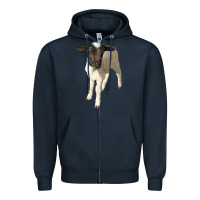 Navy dorper baby sheep Zipper Hoodie - LillyAllenDesigns