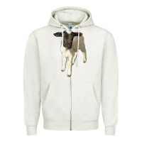 Oatmeal Heather dorper baby sheep Zipper Hoodie - LillyAllenDesigns