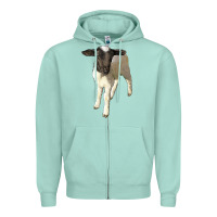 Seafoam dorper baby sheep Zipper Hoodie - LillyAllenDesigns