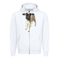 White dorper baby sheep Zipper Hoodie - LillyAllenDesigns