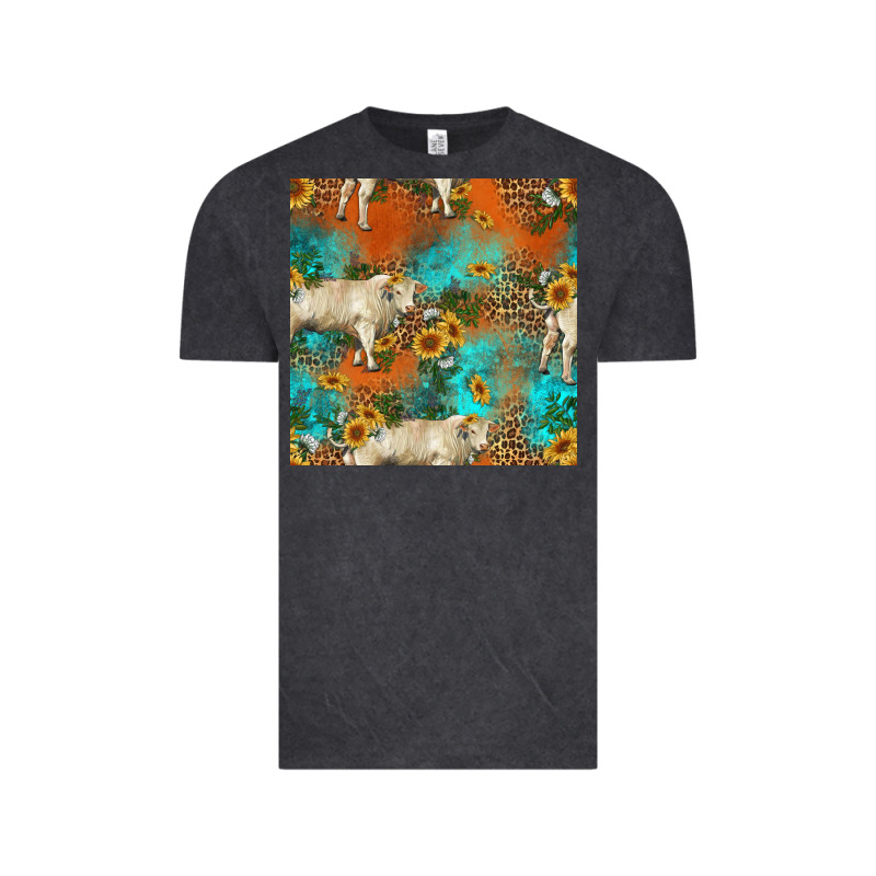 Western Charolais Cow Seamless Pattern Vintage Tee by HRA Design Shop | Teevron