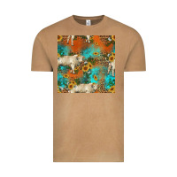 Vintage Camel western charolais cow seamless pattern Vintage Tee - HRA Design Shop