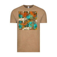 Vintage Coffee western charolais cow seamless pattern Vintage Tee - HRA Design Shop