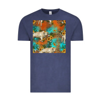 Vintage Denim western charolais cow seamless pattern Vintage Tee - HRA Design Shop