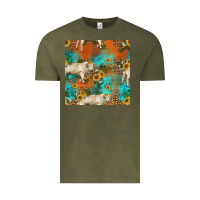Vintage Olive western charolais cow seamless pattern Vintage Tee - HRA Design Shop