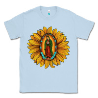 Dusty Blue our lady of guadalupe sunflower Classic Tee - JahusDesignShop