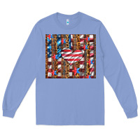 Colony Blue western usa flag heart and stars tumbler Long Sleeve Tee - Artiststas